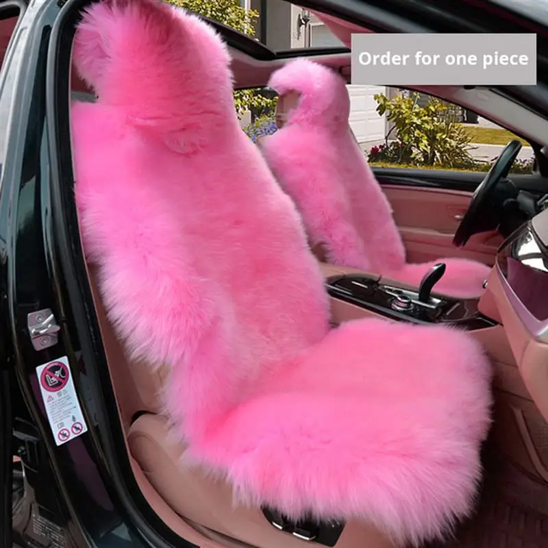 

Car Seat Cover Plush Seat Protector Soft Fuzzy Car Seat Full Set Warm Seat Cushion Cover Winter Protector for Cars Front Seat