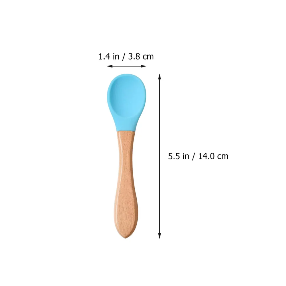 

6 Pcs Silicone Soup Spoons Multipurpose Spoons Wear-resistant Meal Spoons