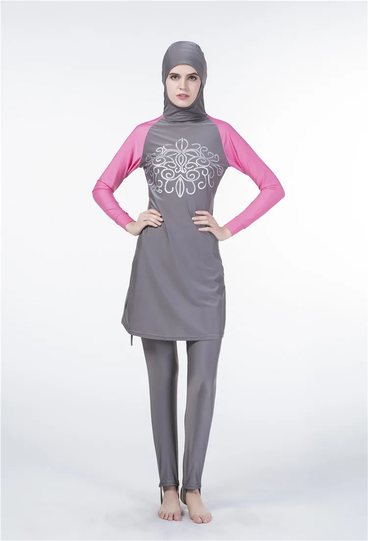 

4XL 2019 Muslim Women Swimwear Islamic Swimsuit For Women Hijab Swimwear Full Coverage Swimwear Muslim Beachwear Swim Suit