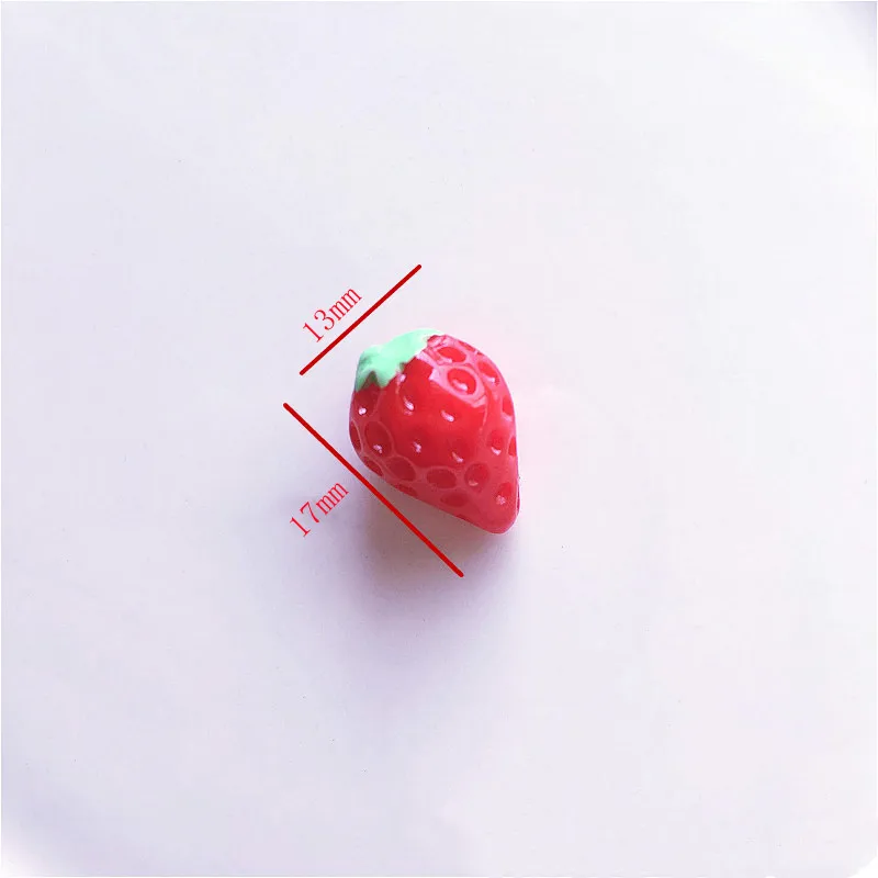 10pcs DIY Resin Charms Slime Supplies Additions Decor For Slime All Filler Cute Strawberry Phone Case Accessories Craft Ornament images - 6