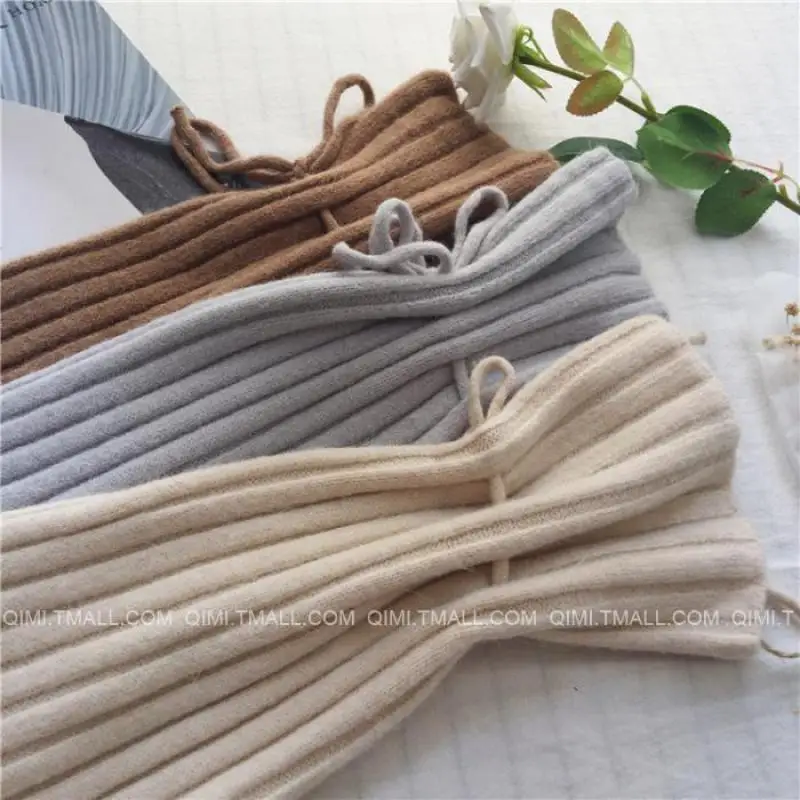 

UuLuTonica Autumn Spring Lace Up Full Sleeve V-Neck Loose Fitting Woolen Knitted Warm Lazy Women Female Pullover Sweater