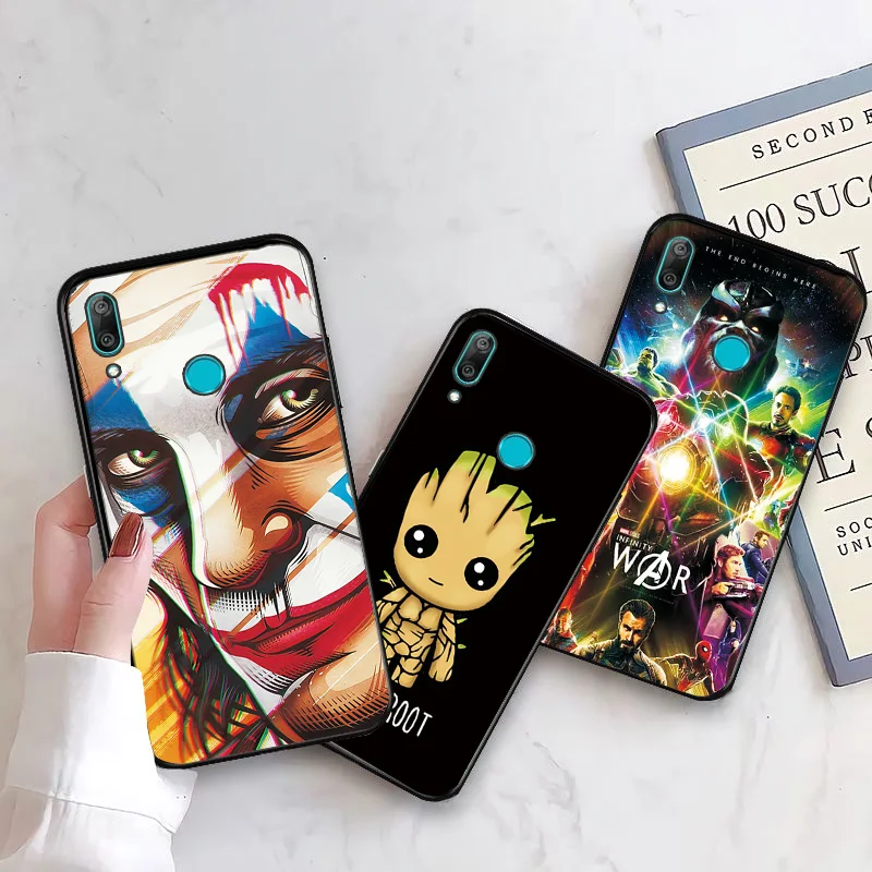 Черный ТПУ чехол для телефона Marvel Hero для huawei Honor 8X, чехол для huawei Honor 6X 7X 8X, чехол s huawei Honor 9X 9X Pro, задняя крышка