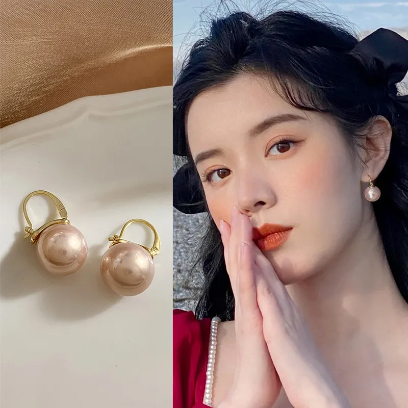 

Женские серьги-гвоздики из серебра 2022 пробы, с крупным круглым жемчугом