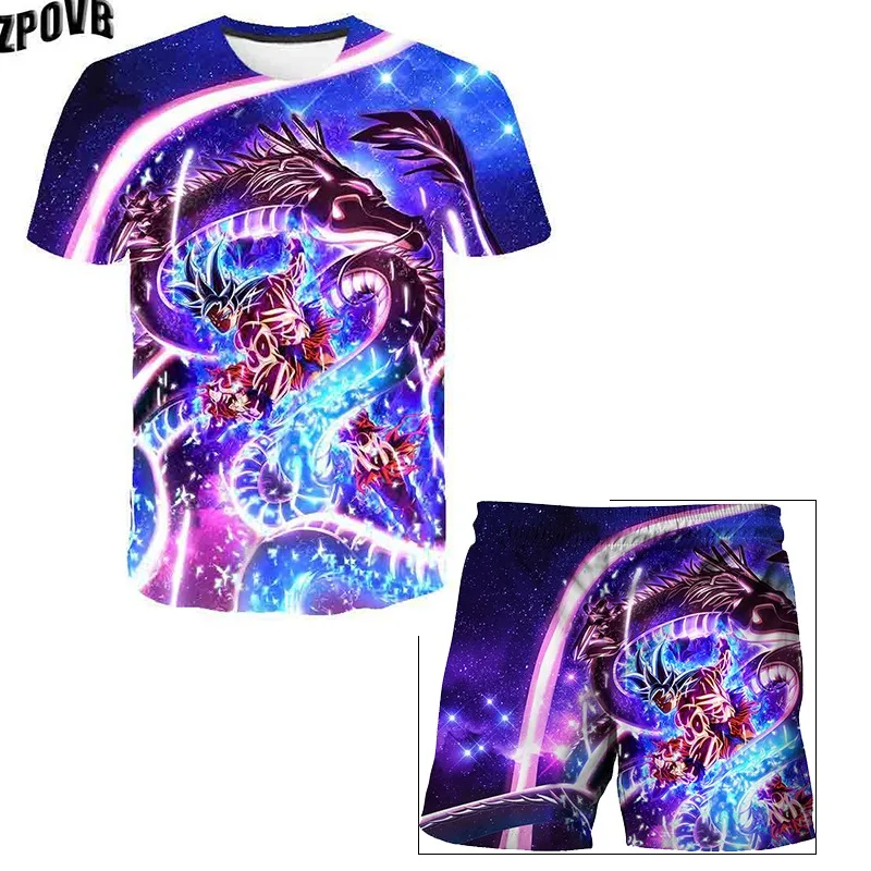 

2021 Baby Fashion 3D Printing Short Sleeve Shorts Cartoon Lion Boy Girls T-Shirts Parent-Child Outfit Sets Casual Comfort Top