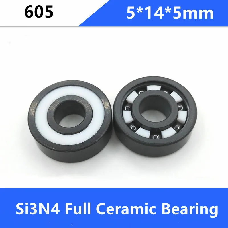 4/10 шт 605 полный Si3N4 керамический подшипник 5x14x5 мм керамические Глубокие шаровые