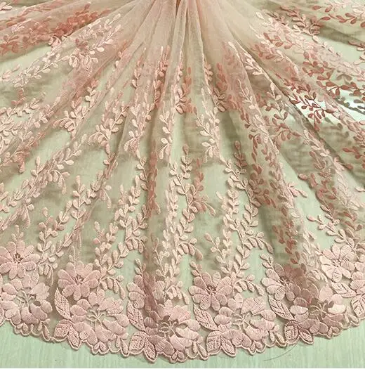 pink 1Yd 35 см цвета слоновой кости/ажурная ткань черного цвета Venise кружевной отделкой вышивка украшения для шитья LW0144 - Цвет: pink