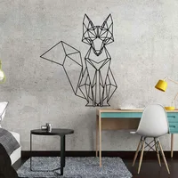 Geometric Fox Wall Stickers Decor For Kids Room Nordic Bedroom Home Decoration Wall Decals Creatives Vinyl Wall Paper Y375