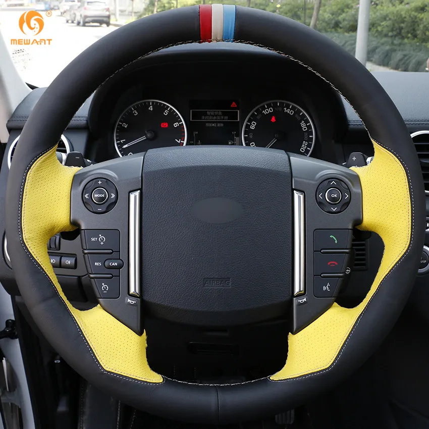 MEWANT черный кожаный синий чехол рулевого колеса автомобиля для Land Rover Freelander 2 2007-2012