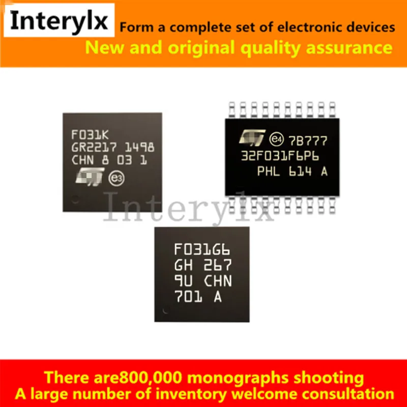2 шт. STM32F031K6U6 QFN-32 STM32F031F6P6 TSSOP-20 STM32F031G6U6 QFN-28 | Электронные компоненты и