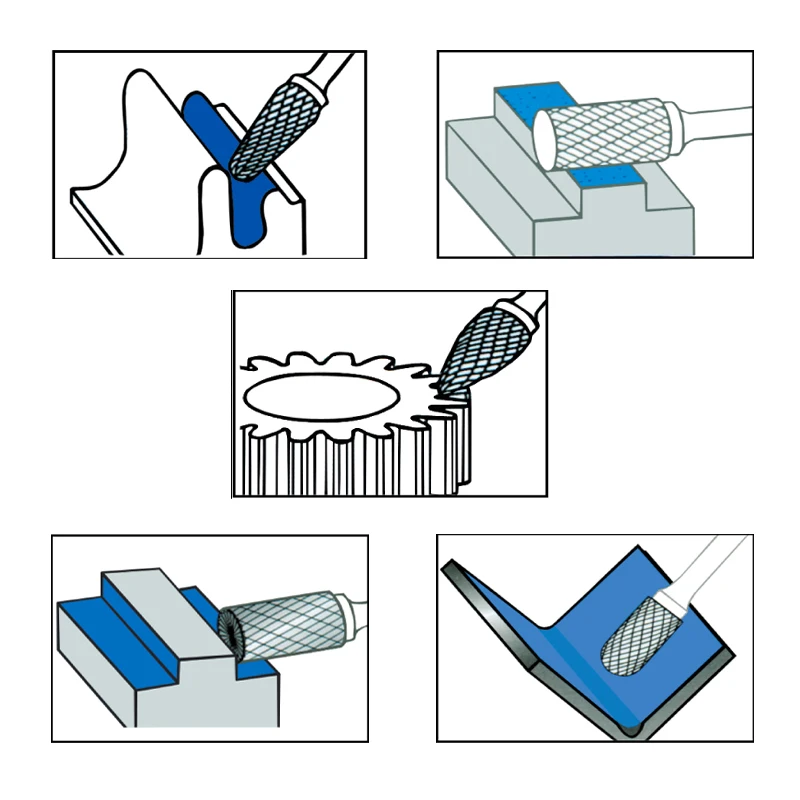 Напильник для шлифовальной машины карбид вольфрама 1/2 дюйма с хвостовиком 1/4