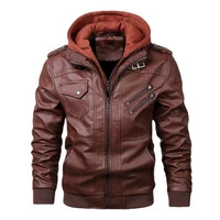 2022 autumn winter mens new jacket leather coat pu hooded youth motorcycle jacket casual loose large size free shipping s 5xl