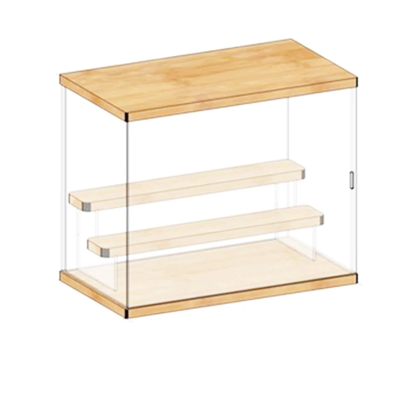 

Стеллаж для хранения, акриловая коробка ручной работы, органайзер для кукол, игрушек, кирпичей, прозрачная Пыленепроницаемая дверь для куко...