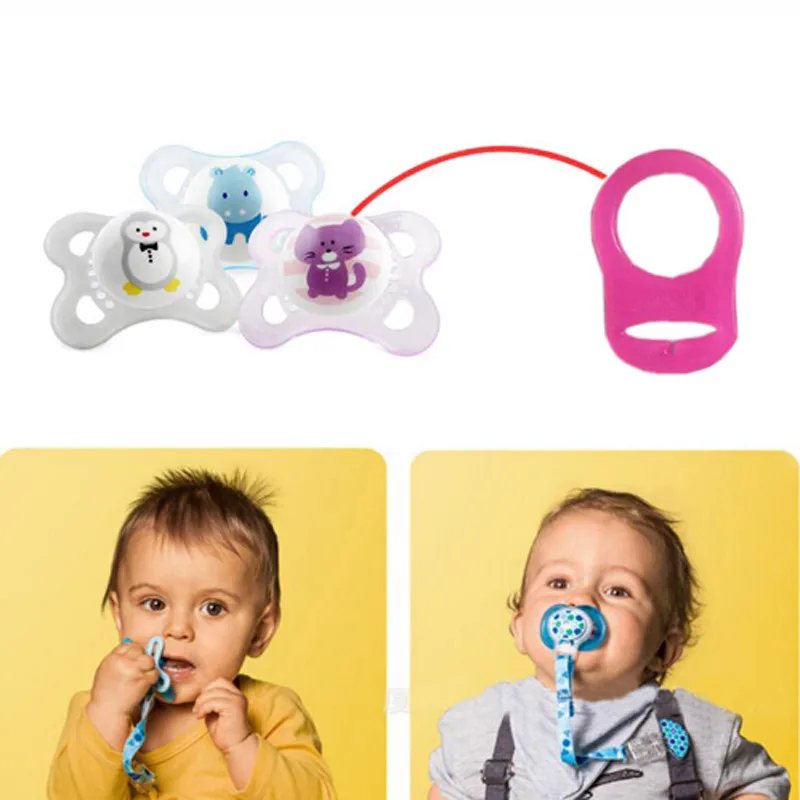 

5Pcs/Pack Adapter For Mam Rings Chupeta Pacifier Clips New Multi Colors Silicone Baby Dummy Pacifier Holder Clip Hot Sale