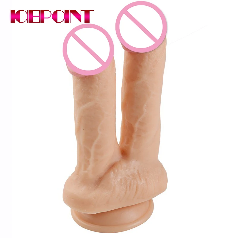 Реалистичный двойной фаллоимитатор секс игрушка для женщин или пар