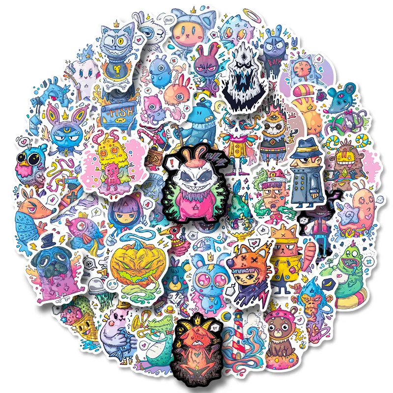 

10/30/50 PCS Cartoon Figure Graffiti Stickers for Skateboard Water Bottle Laptop Bike Car Anime Space Sticker Toys Wholesale