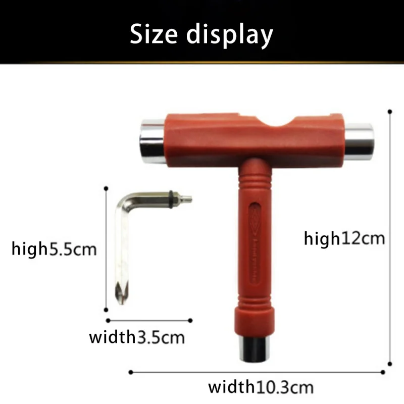 

Skateboard Special Assembly T Type Tool Small Portable Multi-Function Red for Installation Repair Of Various Types Of Skateboard