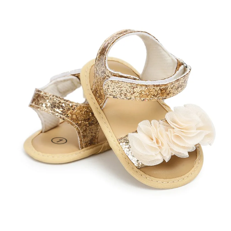 

Summer Newborn Baby Girl Flower Soft-soled Non-slip Toddler Sandals Shoes For 0-18