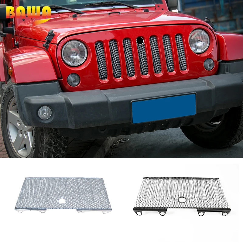 

BAWA 3D Insect Nets Mesh Grille Cover Metal Car Decoration Accessories for Jeep Wrangler JK 2007-2017 Car Product