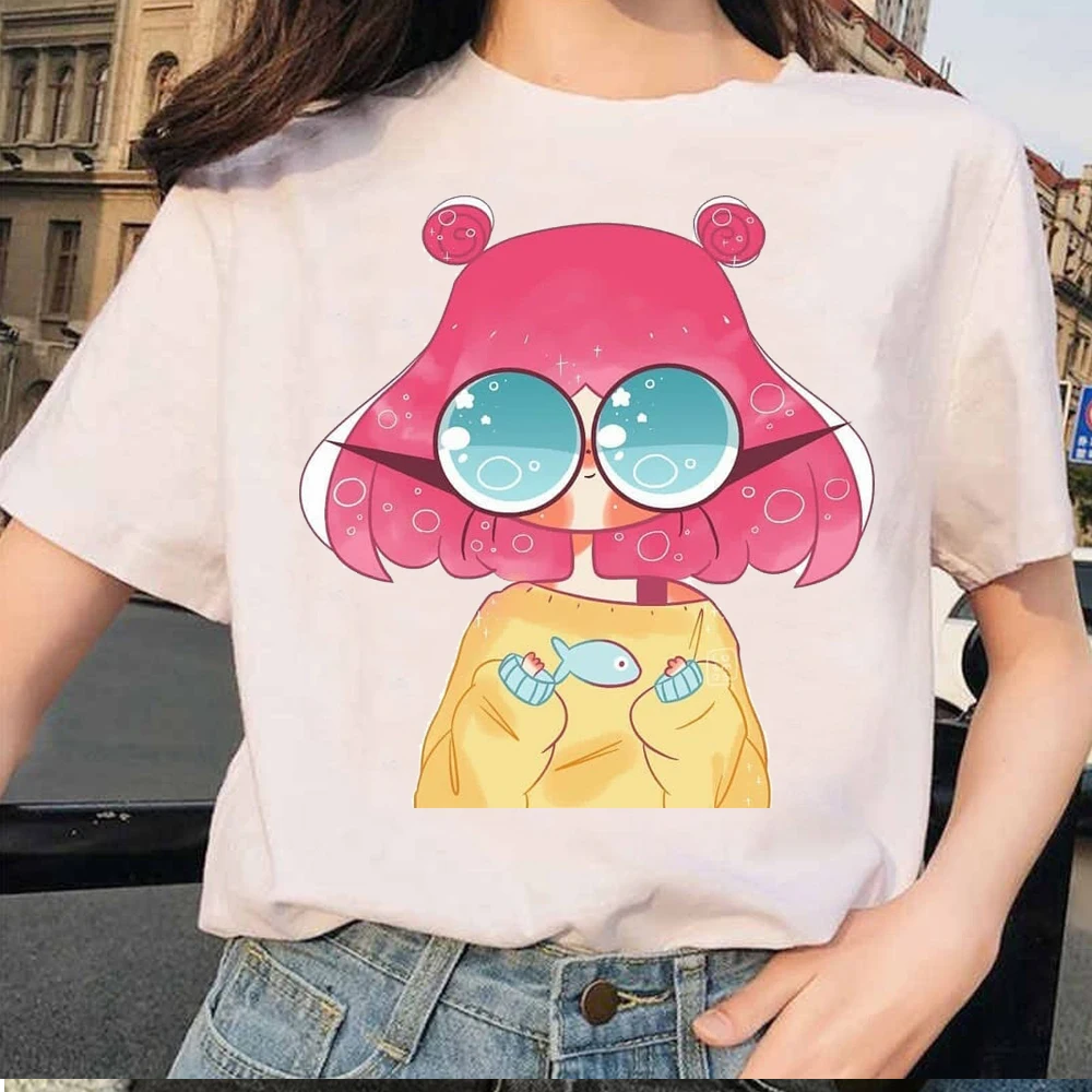 Летняя одежда для женщин футболка с комиксным принтом корейская модная уличная в