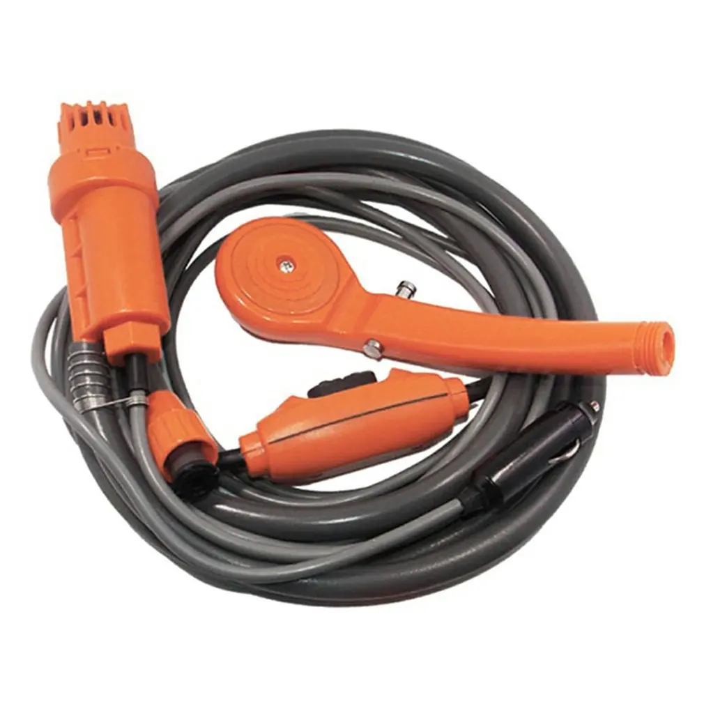 

12V Shower Set Car Outdoor Camping Shower High Pressure Portable Car Washer Water Gun Electric Pump Camping Travel Pet Washer