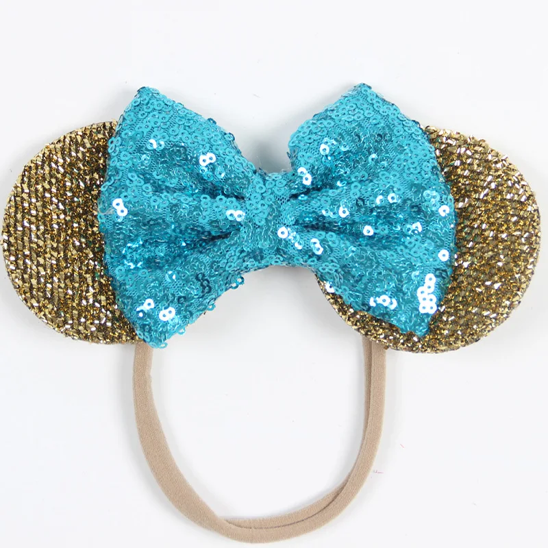 Детский ободок с блестками и ушками Микки детский повязка для волос Минни