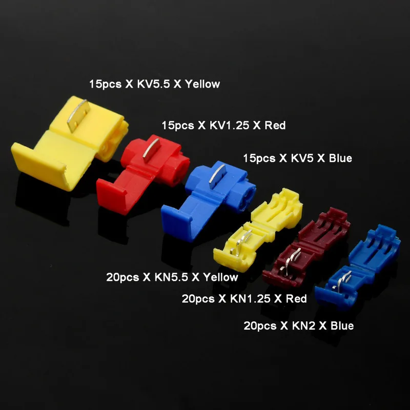 96 шт. желтый красные синие обжимных разъёмов коннекторов для электрических