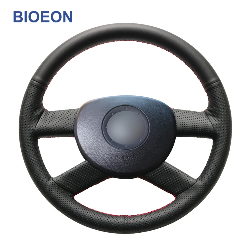 Hand Stitch Black PU Artificial Leather Car Steering Wheel Cover for Volkswagen VW Golf 5 (V) Touran 2003-2005 Polo FOX