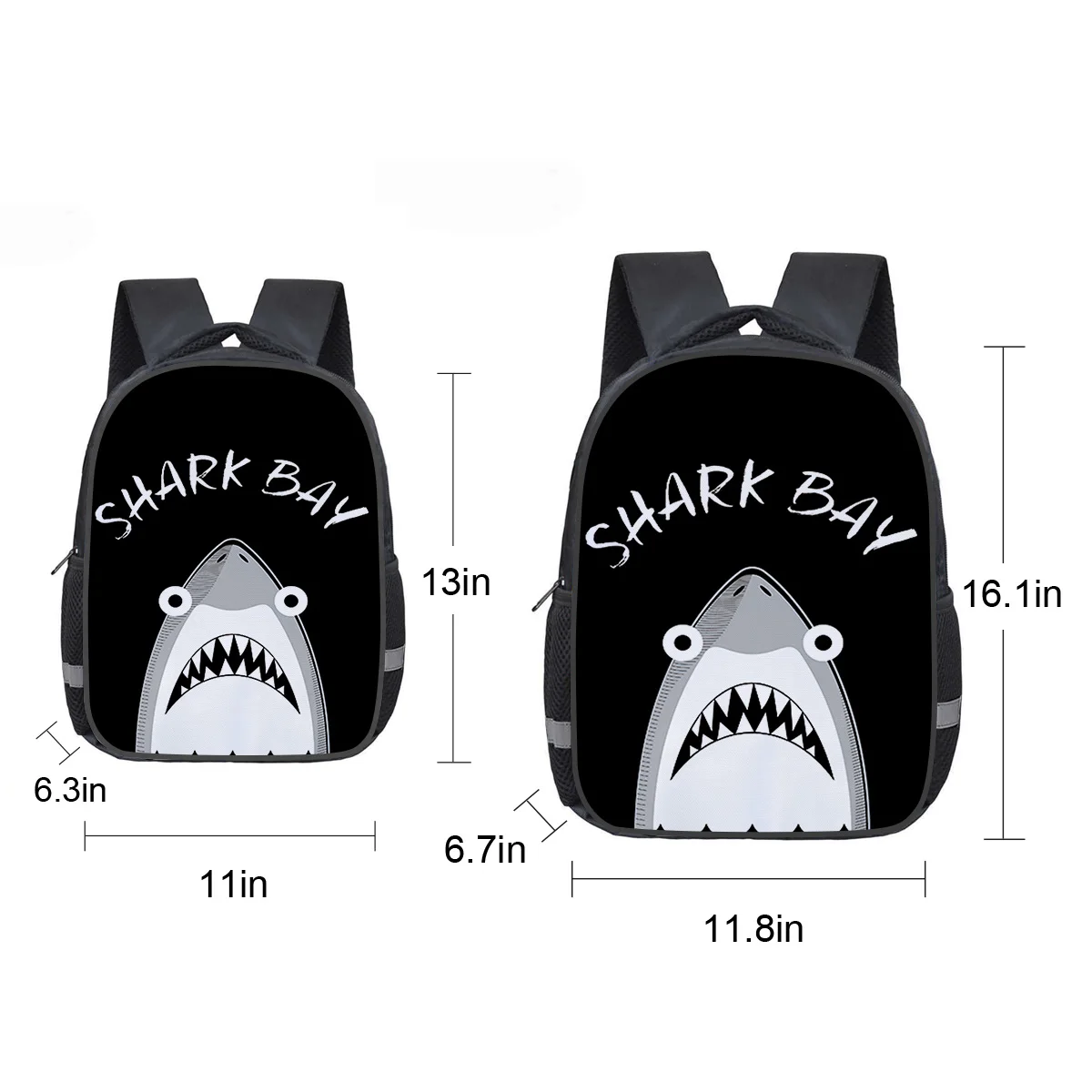 Мультипликационная иллюстрация акулы многоцелевой рюкзак для колледжа улицы