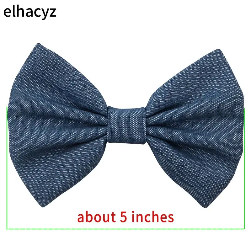 

1PC New Cute 5'' Cotton Plaid or Denim Hair Bow Barrette Handmade DIY Hair Accessories for Girls Headwear Christmas Headwear