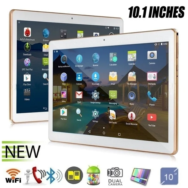 

2021 Лидер продаж 10,1 дюймов WiFi планшетный ПК Octa Core 6G + 128G Android 8,0 Tablet Pc Dual SIM IPS Bluetooth Wi-Fi для сотовых телефонов, планшет подарок