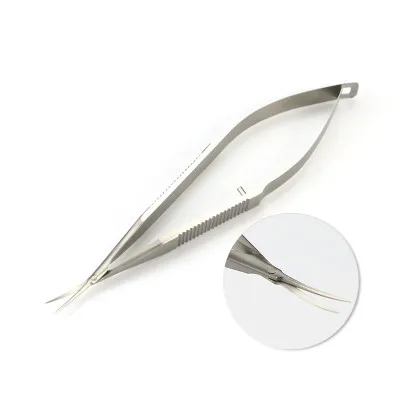 stainless curved Титановый сплав хирургический стоматологический ролики держатели игл офтальмологическое инструментальное устройство разблокировка иглы держатель хирургические инструменты - Цвет: stainless curved