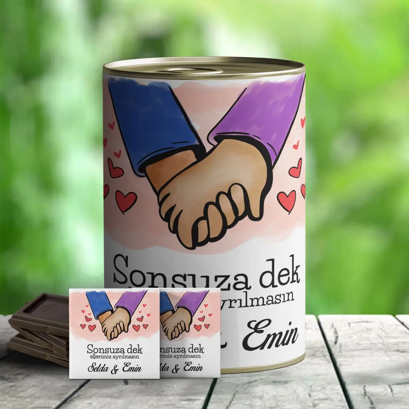 

Personalised Forever Themed Gift Chocolate Canned