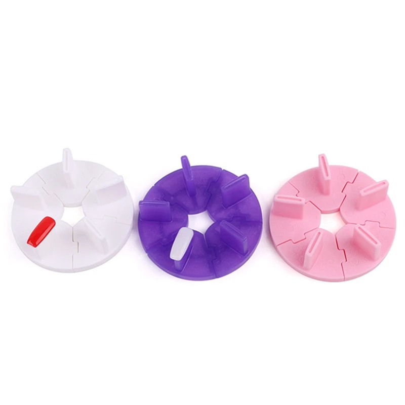 

3 Colors Manicure Lotus Seat Detachable Nail Piece Practice Rack Nail Piece Holder Hard Plastic Display Stand Can Fix Nail Tools