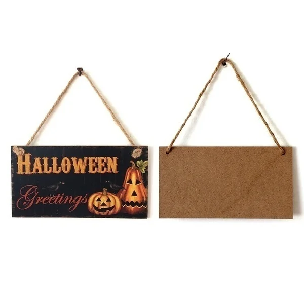 6 стилей Хэллоуин Висячие списки деревянные привидения фестиваль карнавал ночь