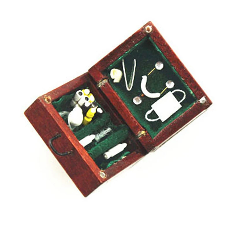 

1/12 Simulation Furniture Doctor Model Toys Dollhouse Miniature Accessories Mini Medical Box Kit for Doll House Decoration