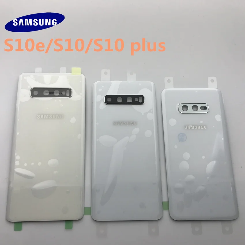 Оригинальная Замена samsung Galaxy S10e G973 S10 G970 S10 plus задняя крышка батарейного отсека+ стеклянная рамка для камеры+ Инструменты