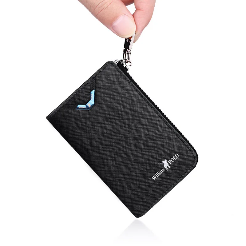 Бумажник для карт WILLIAMPOLO короткий многофункциональный кошелек из натуральной