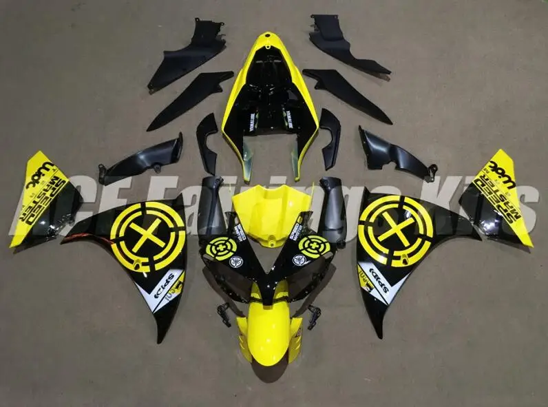 

Новый комплект обтекателей для мотоцикла ABS, подходит для YAMAHA YZF-R1 09 10 11 R1 2009 2010 2011, кузов желтый на заказ