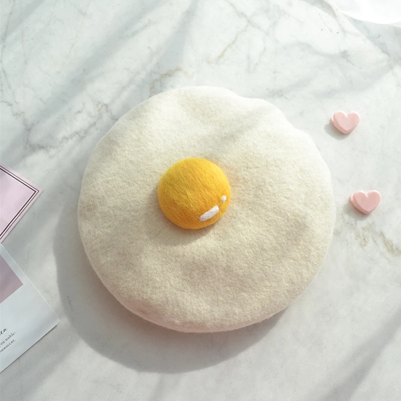 

Women handmade beret hat female hat autumn wool felt cloud painter cap warm thick pea newsboy hat outdoor walking hat