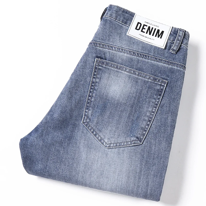 

Men's Jeans Slim Elastic Fashion Business Trousers Classic Style Jeans Denim Pants Cotton Skinny Jeans men