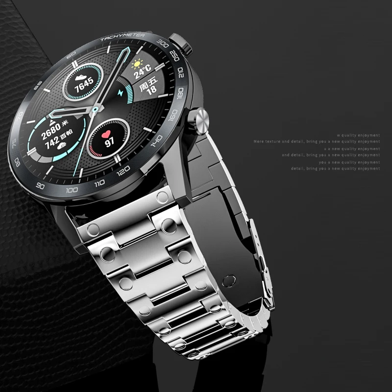 

Часы из нержавеющей стали для huawei Watch 3 gt 2 honor magic watch 2 ремешок для samsung galaxy watch 46 мм gear s3 АКСЕССУАРЫ
