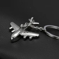 metal simulation aviation hanging back aircraft keychain creative gift aircraft model keychain friend gift