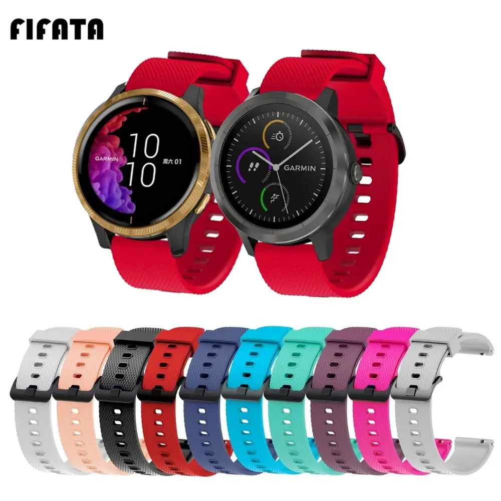 Сменный силиконовый ремешок для смарт часов Garmin CAME/Vivoactive 3 HR/245/645 браслет Huami Amazfit