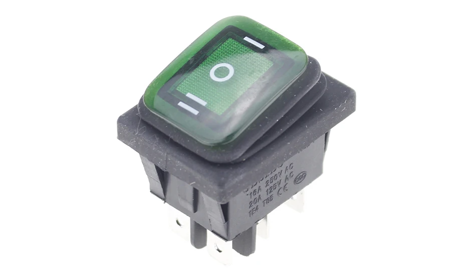 1 шт. вкл/выкл на 30A/250V Heavy Duty 6-контактный DPDT IP67 Водонепроницаемый авто лодка морской перекидной переключатель выключатель с точечной светодиодный 12V 220V 27x22 мм