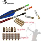 Балансировщик веса для стрельбы из лука, 12 шт., 2550100гр, счетчик веса, алюминиевая стрелка-вставка стрел