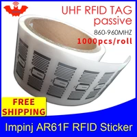 uhf rfid tag sticker impinj monzar6 ar61f epc6c wet inlay 915mhz868m860 960mhz 1000pcs free shipping adhesive passive rfid label