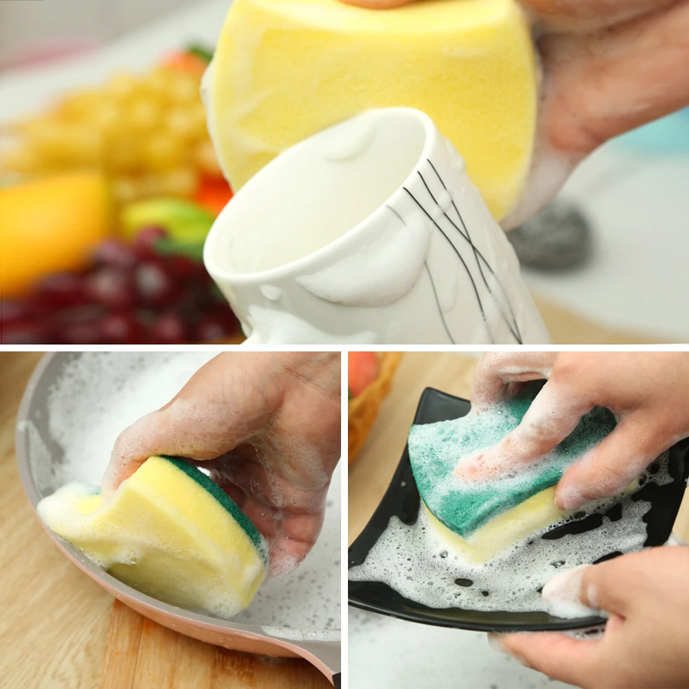 20 шт. многофункциональные губки для чистки кухонных полотенец|Губки и