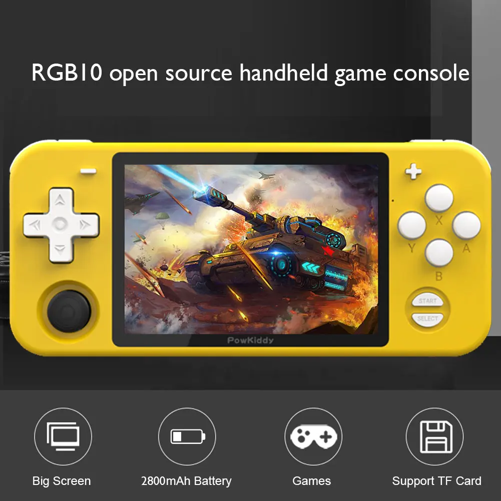 Powkiddy Rgb10 портативная игровая консоль с открытым исходным кодом N64 Джойстик Psp мини