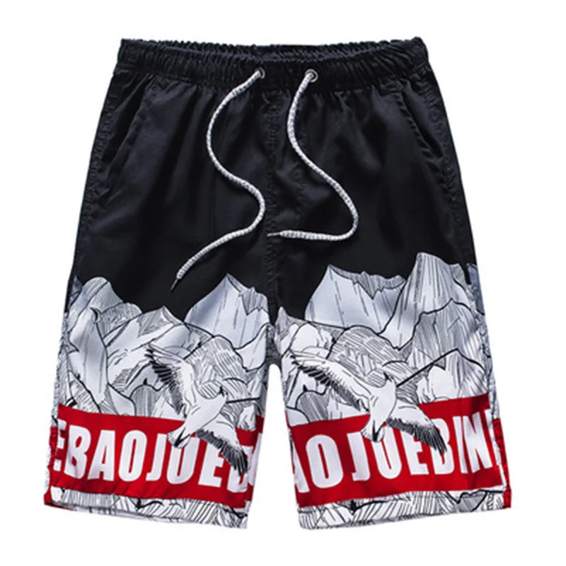 

New men's printed casual shorts men's beach trend outdoor casual quick-drying shorts