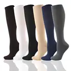 Однотонные нейлоновые мужские женские мужские длинные носки с защитой от усталости чулки велосипедные футбольные Спортивные Компрессионные носки для бега йоги